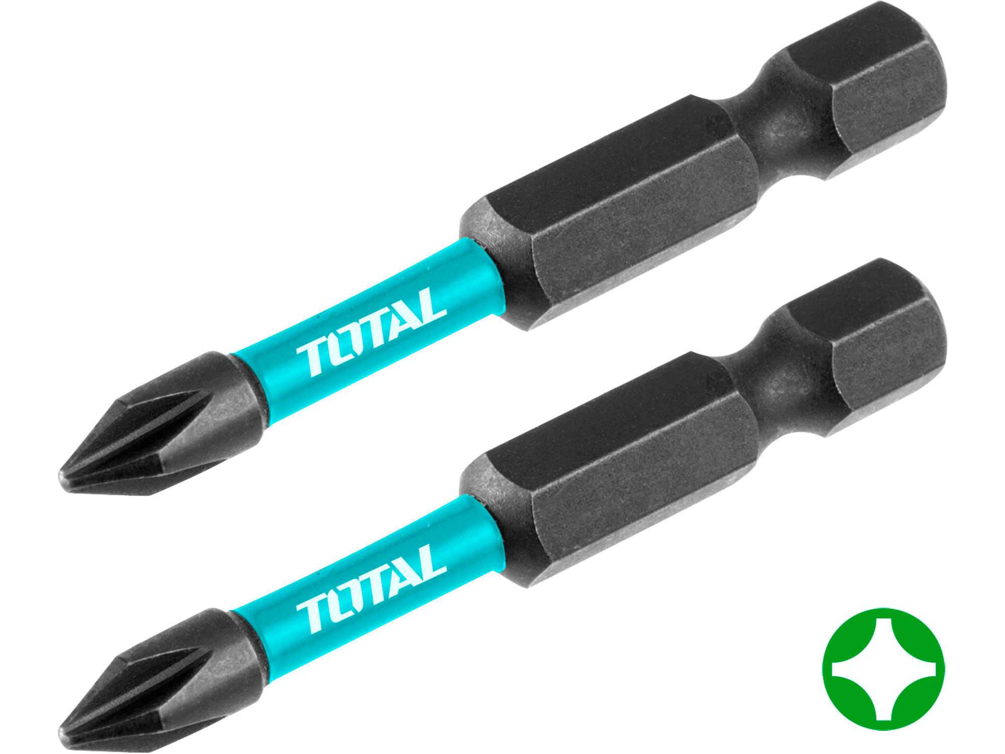 Total Slagskruetrækkerbits, S2, PH2, 50 mm, industri Total Slagskruetrækkerbits, S2, PH2, 50 mm, industri